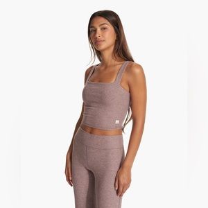 Vuori Elevation Square Neck Tank - Hazel Heather color